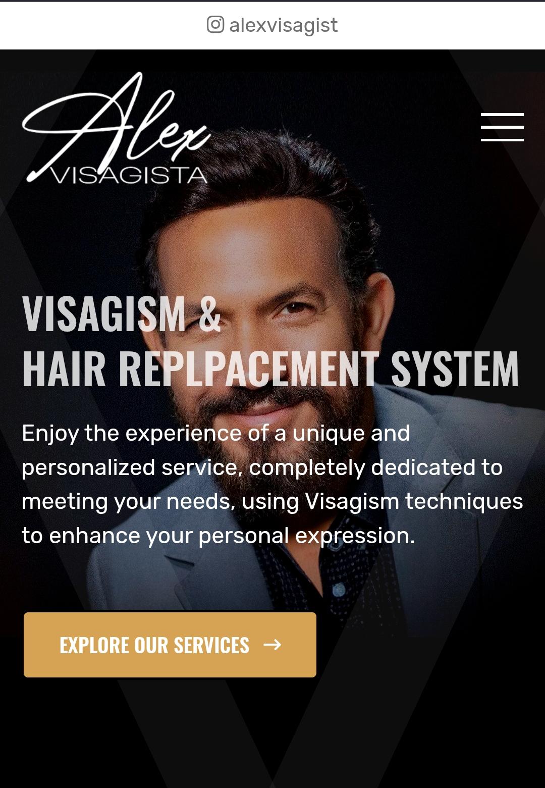 Alex Visagista website screenshot