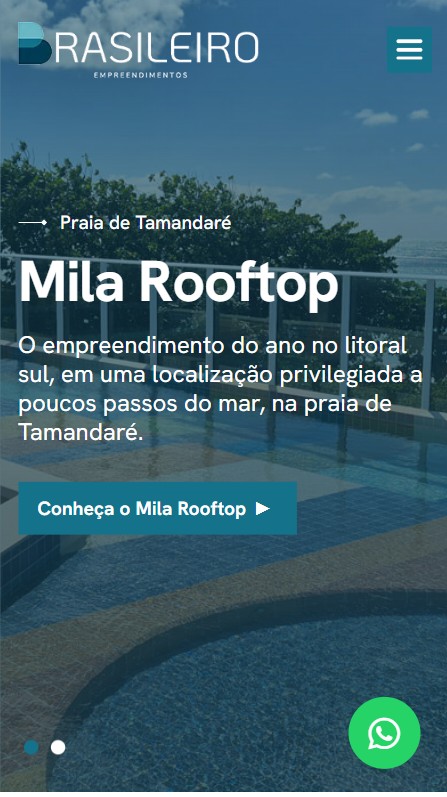 Brasileiro Empreendimentos website screenshot