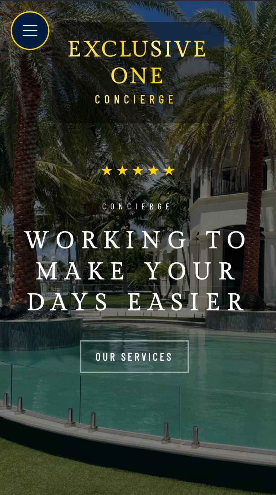 Exclusive One Concierge website screenshot